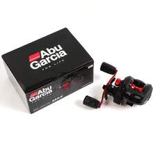 Carrete de pesca de lanzamiento por izquierda y derecha García Black Max3 con relación de engranaje 6.4:1, arrastre máximo de 8.1kg y diseño de gota de agua