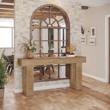 LITTLE TREE 63-Inch Long Console Table, Farmhouse Wooden Sofa Table Behind The Couch, Narrow Entryway Table For Entrance, Hallway, Living Room, Light Walnut - Quả óc chó nhạt - Xem 9