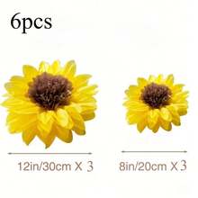 6 buah Dekorasi Pompon Kertas Bunga Daisy, Dekorasi Gantung Bunga Putih & Kuning Cocok untuk Ulang Tahun, Pernikahan, Pesta, dan Kelas. - MultiWarna - View 9