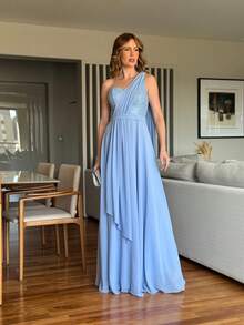 Carolina Blue Serenity Party Dress - 寧靜藍 - 查看 8