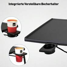 Escritorio de computadora portátil negro, escritorio plegable liviano y portátil, mesa para computadora portátil para cama y sofá, mesa plegable pequeña para espacios pequeños, mesa de altura ajustable, mesa de oficina para oficina en casa, escritorio para niños y adultos.