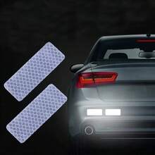 10Pcs High Visibility Reflective Tire Stickers Night Safety Warning Strips Weather Resistant Polyethylene For Cars Bikes And Helmets In A Variety Of Colors - Multicolor - View 10