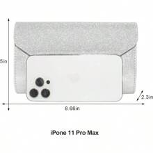 Women Evening Bag Clutch Rhinestone Envelope Party Handbag Bridal Prom Purse