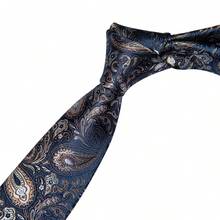 Men Tie Sets Classic Fashion Necktie Set With Cufflink For Business Party - Navy Blue - View 4