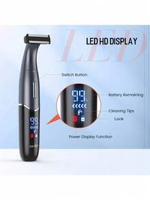 6-In-1 Multifunctional Electric Shaver, Painless Women's Bikini Trimmer, Precision Body And Facial Hair Removal, Dry And Wet Dual-Use Painless Shaver Set - Black - View 6