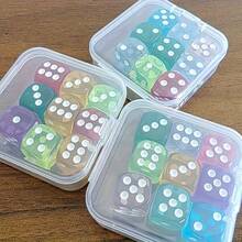 Juego de dados de colores - Cajas de almacenamiento transparentes en varios colores, perfectas para juegos de matemáticas, entusiastas de los juegos y actividades educativas - , portátiles y fáciles de organizar