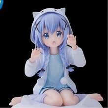 1pc Anime Chino Kafuu Figure, Patriotic Version Without Base, Bunny Girl Computer Case, Holiday Gift