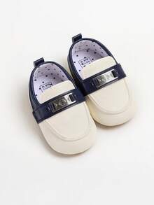 婴儿鞋 男童女童 婴儿运动鞋 非橡胶底 幼儿婴儿床 学步鞋 - 藍白色 - 查看 6