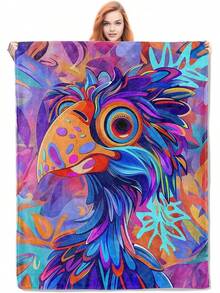 Birds And Butterflies Throw Blanket Gifts, Soft Cozy Fleece Blanket With Nature Floral Print, Blanket For Couch Bed Sofa, Perfect For Nature Lovers And Spring Decor, 50x60 In - Color328 - View 15