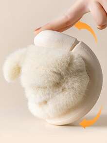 1 双儿童舒适毛绒猫须装饰平底室内拖鞋，温暖适合冬季居家穿着 - 黃色 - 查看 8