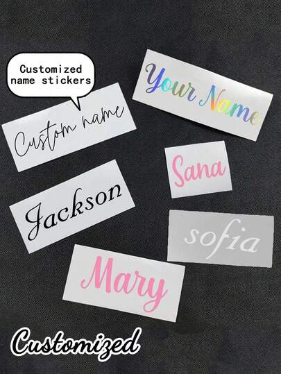 Customized Text Design, Create Your Own Personalized Vinyl Letter Stickers, Applicable For Business, Boats, Trucks, Doors, Trailers, Windshields, Etc. - Personalized Stickers, Names, Numbers, Window Decals, Etc. - Customized Name Christmas Gifts, Self-Adhesive Fashionable, Cute, Colorful Customized Name Stickers, Holiday Calendar