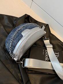 男女通用链条腰包多功能胸包运动单肩斜挎包