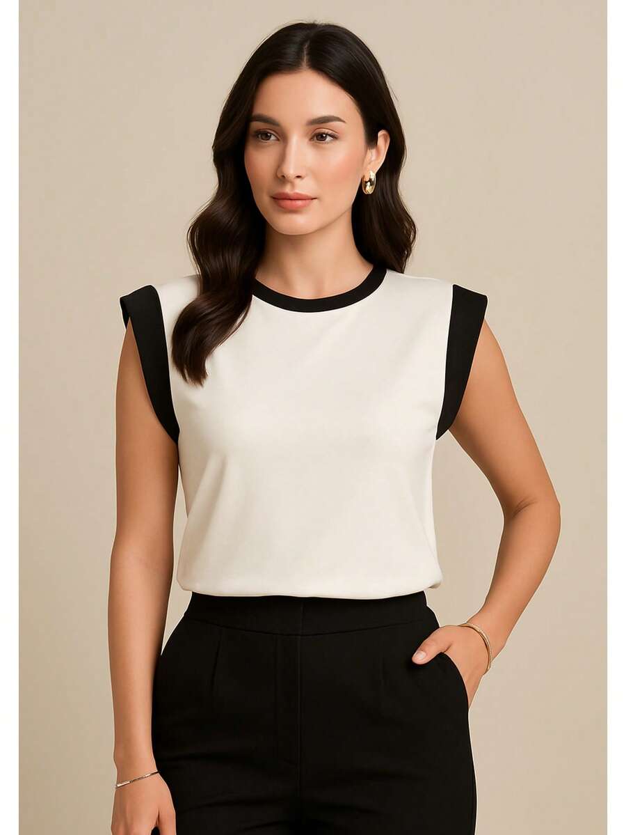 DONA TIKA Women Blouses - 黑與白 - 查看 1