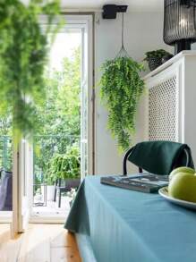 1 件人造藤蔓悬挂假植物，人造蕨类植物墙假常春藤绿花房间装饰适用于家庭花园、婚礼派对、活动室和户外装饰，人造装饰品，逼真植物 - 綠色 - 查看 9