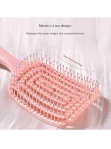 1支双功能空心梳，干湿两用 - 轻柔按摩设计，ABS塑料手柄，适合所有发质，减少打结和毛躁，改善头皮健康，是理想的小礼物，居家必备，日常使用，方便旅行携带，空心圆梳，带蓬松按摩齿的时尚美发造型梳。