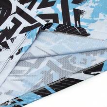 TELEYI Team RAC Motocross Racing Jersey, Polyester 100% Breathable Moisture-Wicking Long Sleeve V-Neck Top With Raglan Sleeves For Cycling, Hiking & Outdoor Activities - Laser Cut Print Design, Motorcycle Riding Gear Spring - Blue - View 8