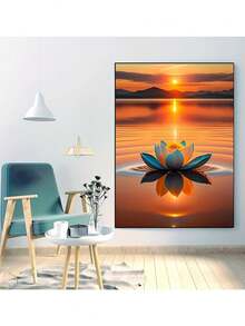 1 Set Kit di Pittura a Diamanti, Nuova Serie Paesaggio Marino, Mosaico di Diamanti 5D Fai-da-Te, Kit Punto Croce, Decorazione per la Casa, Disponibile in Diverse Dimensioni, Senza Cornice