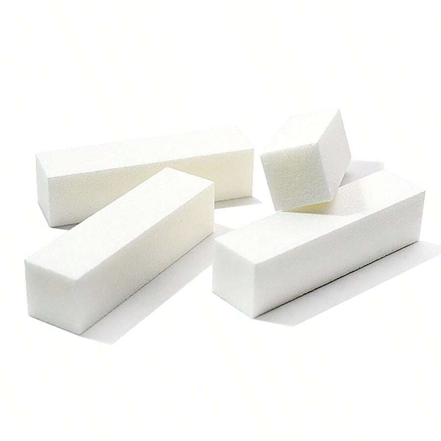 2/5/10件装指甲抛光块专业指甲锉抛光块美甲修脚锉打磨抛光海绵美甲配件 - 白色 - 查看 1