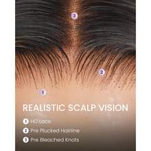 34 英寸 13x4 波浪假发 200% 密度真人混合头发波浪蕾丝前假发 - 预先拔毛，无凝胶，女士自然黑色，长波浪造型，透明蕾丝前部设计，自然发型长波浪假发闪亮黑色假发 - 自然色&黑色系 - 查看 7