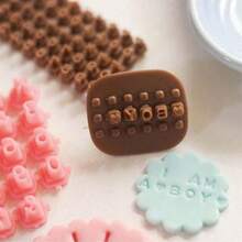 Buchstabenstempel für Ton - Töpferstempel für Ton mit doppeltem kleinen Buchstaben, auch als Keksstempel-Buchstaben & Ton-Buchstabenstempel verwendbar - Verschiedenfarbig - Übersicht 5