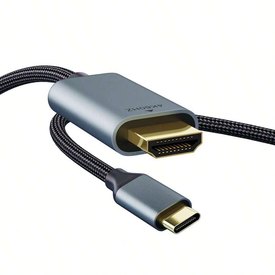 USB C To HDTV Cable, 4K@60Hz UHD USB 3.1 Type-C To HDTV 2.0 Cord For Home Office, Thunderbolt 3/4 Compatible With MacBook Pro, Galaxy S25 Ultra, IPad Pro And More