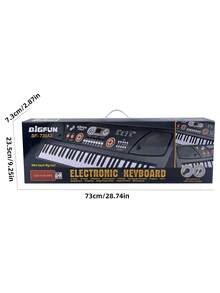 61-Key Portable Electronic Keyboard With Microphone & USB Cable – Built-In Songs, Adjustable Volume, Ideal For Beginners & Music Enthusiasts, No Batteries Included