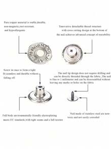 6pcs Heavy Duty Metal No Sew No Drill Adjustable Jeans Waist Extender Buttons - Quick Install Button Kit For Instant Fit, DIY Resizing Solution, Comfortable Waistband Fix (Fashion Accessories)