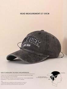 "NEW YORK" Washed Baseball Cap, Adjustable Outdoor Sun Protection Casual Hat For Men And Women, Suitable For Spring, Autumn, Travel, Beach, Y2K Style Winter Fall - Burgundy - View 5