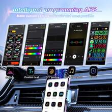 Car Windshield Animated Eyes, Programmable LED Light Sign, Eye-Catching LED Scrolling Signage, DIY Custom Animated Text/Image, 5V USB Programmable LED Waterproof Flexible Digital Display Sign For Car, Shop, Party And Festival Decoration - 4.01*13.7in -1PC - View 3