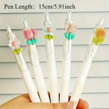 1/5/10pcs Random Vegetable-Shaped Pen, High-Quality Writing Pen With 0.5mm Tip, Black Ballpoint Pen For Students