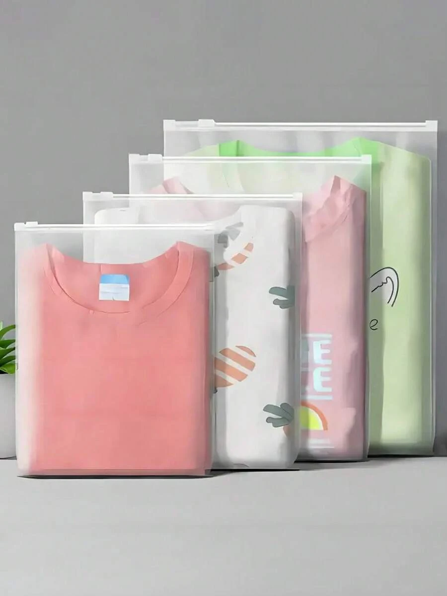 鲸鱼印花旅行收纳袋，透明 PVC 衣物整理袋，防水拉链内衣打包袋，透明密封内衣收纳袋，旅行行李打包袋 - 彩色 - 查看 1
