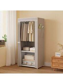 02Closet Armario Organizador de Ropa Minimalista , Armable y Portátil, con Cubre polvo - Multicolor - Ver 3