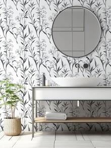 1 Cuộn Giấy dán tường họa tiết hoa mực đen trắng cổ điển 1m/3m/5m, Giấy dán tường có thể tháo rời và tự dính, Giấy dán tường vinyl dùng để trang trí nhà cửa tự làm, Giấy nền phòng, Phòng ngủ, Nhà bếp, Phòng khách, Phòng tắm, Tủ, Giấy dán tường đổi mới đồ nội thất, Miếng dán tường Trang trí phòng Trang trí tường Trang trí phòng khách - Nhiều màu - Xem 16