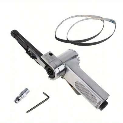 1pc Mini Pneumatic Handheld Angle Grinder - Portable Air Belt Sander Tool For Wood, Metal Sanding & Grinding