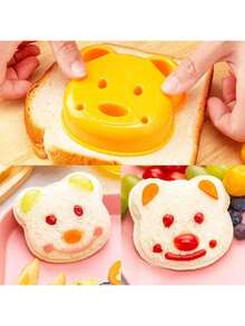 2/4/12pcs Sandwich Cutter , Cookie Cutters, Fruit Vegetable Cutter Shapes, Food Picks For Bento Box, Dinosaur Star Square Heart Shape