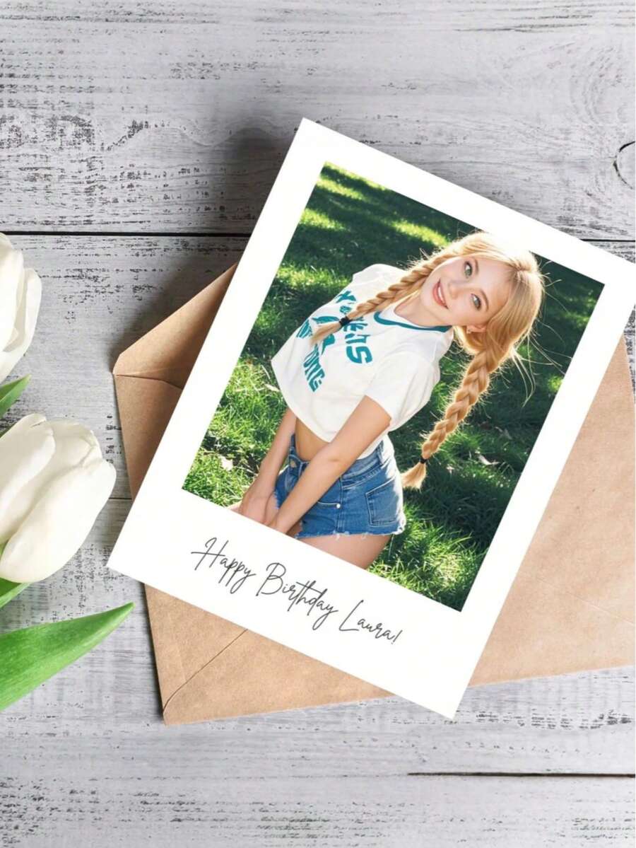 Customized Photo Cards, Personalized Birthday Cards, Anniversary Cards, Boyfriend/Girlfriend Love Cards, Create Your Own Birthday Photo Cards, Best Friend Commemorative Photo Cards - Single Piece - View 1