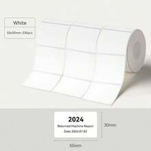 Niimbot Label 3Rolls Label For NIIMBOT B1 B21 B3S B31 K3 Mini Portable Thermal Printer Label White Sticker For Adhesive Label Printer For Containers, Waterproof, Oil-Proof And Tear-Proof Thermal Printer Labels - White - View 9