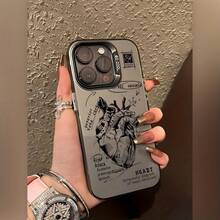 Anatomical Heart Laser Fashion Pattern High Quality Protection Mobile Phone Case For IPhone16 15 14 13 12 11 XS XR X 7 8 12/13 Mini Plus Pro Max SE Birthday/Valentine's Day/Gifts For Boyfriend/GirlfriendSuitable For IPhone 17 Air - 透黑 - 查看 4