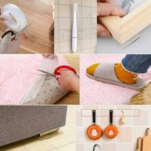 2PCS Double Sided Carpet Tape Rug Tape Heavy Duty Adhesive Tape For Indoor/Outdoor OZ - Clear - View 9