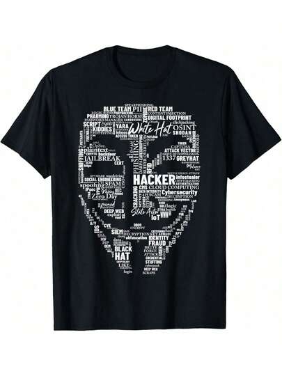 Camiseta con nube de palabras del hacker de ciberseguridad definitivo