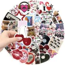 50PCS Downtown Y2K Stickers Aesthetic Stickers Y2k 90s Stickers Y2k Stuff Dark Aesthetic Stickers Sad Downtown Stickers Stickers Bulk Vinyl Waterproof Stickers For Laptop,Bumper,Skateboard,Water Bottles,Computer,Phone Back To School - Multicolor - View 9