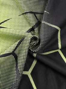 秋冬休闲3D数码印花连帽衫和裤子运动服，适合大童 - 黑色 - 查看 10