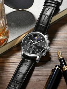 LIGE LG8953 Men's Fashion Versatile Business Quartz Watch
