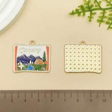 Mix 10pcs Outdoor Adventure Charms Pendants - Zinc Alloy Camping Themed DIY Jewelry Accessories With Detailed Mountain, Tent, And Nature Decorations For Handmade Bracelets, Necklaces, And Earrings, Perfect For Summer Festivals And Travel Enthusiasts