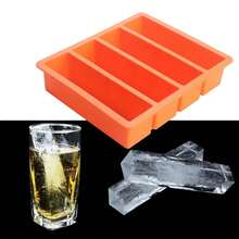 Silicone Ice Cube Molds Widely Use 2 Packs,Ice Cube Tray For Whiskey, Butter Mold,Freezer Molds For Soups And Sauces (Orange)-721904 - 2 - 查看 4