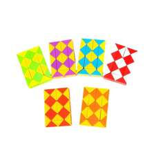 2/5/10/15/24PCS Block Magic Snake Cube, Party Bag Fillers For Kids,Fidget Toys, Party Supplies, Prize Box Toys Party Favours, Classroom Prizes Rewards Toy, Twist Puzzle Toy Intelligence - Blue - View 9