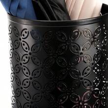 Umbrella Holder Stand Home Metal Storage Rack Rain Water Drip Tray Walking Stick - Black - View 7