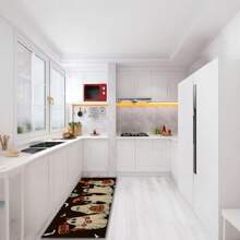 Halloween Ghost Pumpkin Kitchen Rug Set, Non-Slip Backing, Machine Washable, Polyester Bat, Ghost, Pumpkin Doormat, Suitable For Home Kitchen Decor, Short Plush Holiday Mat, Applicable For Thanksgiving, Christmas, Holiday Decoration