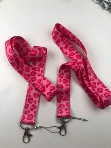 1pc Pink Leopard Print Teacher Lanyard For ID Badge Holder, Phone, Keys, With Key Ring, Great Gift For Women, Teachers, Students, Staff - New & Old Versions Sent Randomly School Car Accessories Cute Goth Y2k