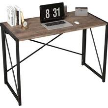 Mcc Direct Folding Desk Workstation Foldable Computer Desk For Office Home Study Writing Table No Assembly Miami - 破舊灰色 - 查看 5